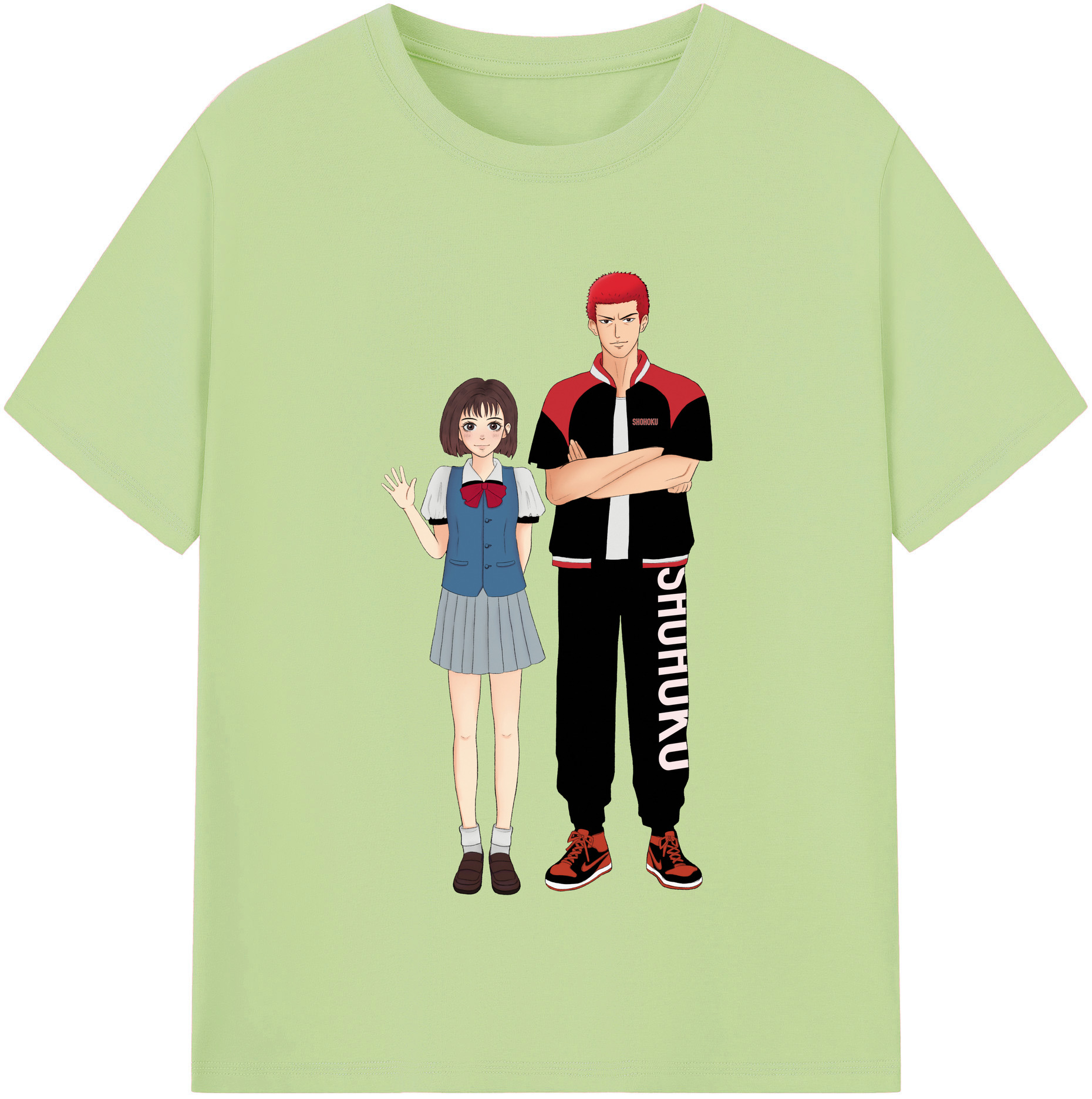 SLAM DUNK／スラムダンク 綿100％半袖Tシャツ（フロントプリント）